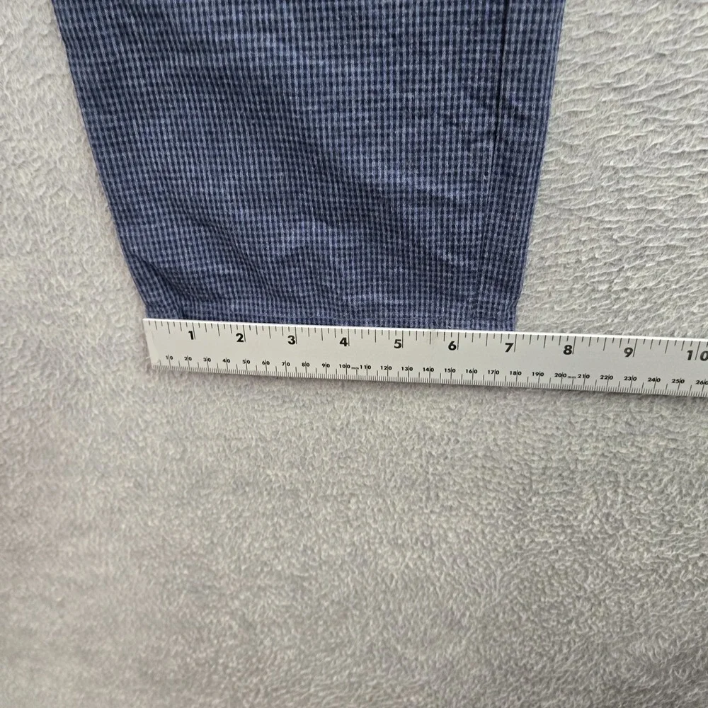 Banana Republic Men Pants 31X30 Blue Check Chino Aiden‎ Fit Button Slim